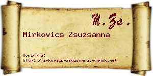 Mirkovics Zsuzsanna névjegykártya